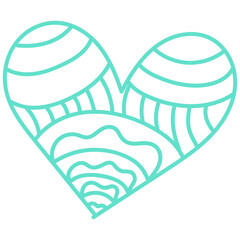 Hand drawn Heart Outline Stroke