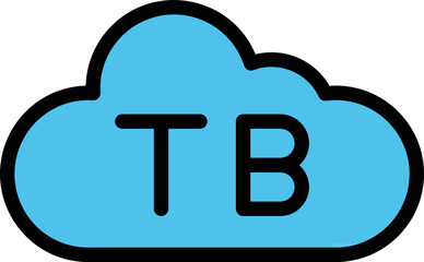 Tb cloud Vector Icon Design Illustration