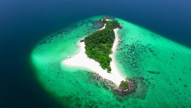 Aerial view of Koh Khai Tarutao national park, Satun, Thailand