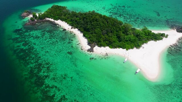 Aerial view of Koh Khai Tarutao national park, Satun, Thailand