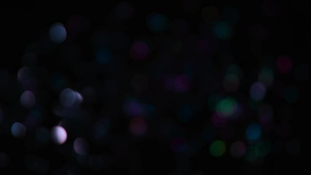 iridescent multi-colored lights, background, blue color. christmas, new year