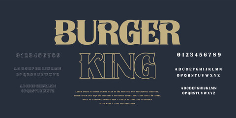 Elegant and modern serif alphabet letters font and number, modern serif fonts regular decorative vintage concepts