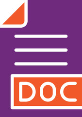 DOC Vector Icon Design Illustration