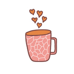 Coffee Cup Hand drawn Illustration.