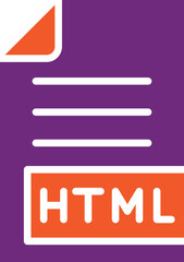 Fototapeta premium HTML Vector Icon Design Illustration