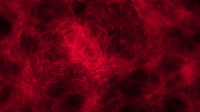 The growth of a pathogenic neoplasm. Abstract video of accelerated growth of a malignant neoplasm or tumor in the body.