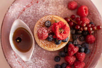 strawberry and blueberry pancakes