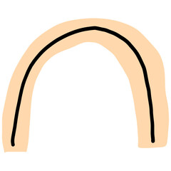 Abstract Rainbow Hand drawn