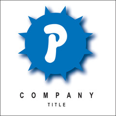 Obraz premium Initial Logo for Greek Circle Border Frame Logo Design Vector