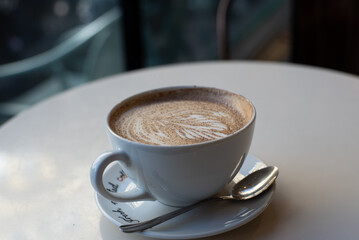 cup of coffee on the table