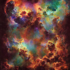 Obraz na płótnie Canvas Colorful image universe background made with AI technology