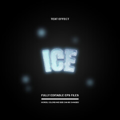 fully editable text effect, Ice Text Style