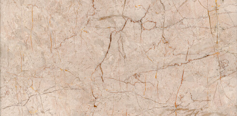 Beige marble base texture background with thin golden curly vines. Rustic rough surface for architecture interior design. This stone for wall and floor applications ceramic slab tile.