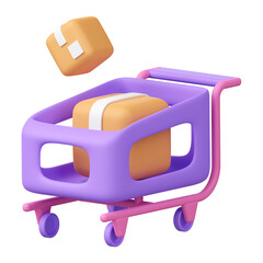 Delivery 3d render icon design