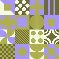 Obraz premium Geometric vector pattern design in Bauhaus styles, background design, for web design, business card, invitation card, poster, landing page, book cover design. 