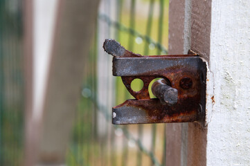 old rusty padlock with blurred background