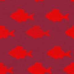 Fototapeta na wymiar red background with fishes 