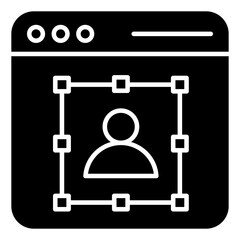 Editable design icon of web profile 