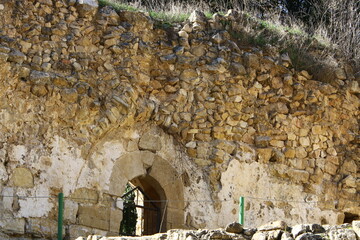 Wall of an ancient fortress in northern Israel.