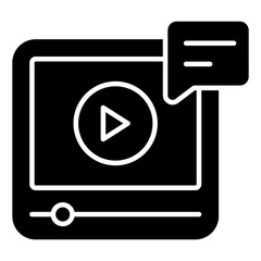A unique design icon of online video 