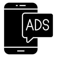 Perfect design icon of mobile ad