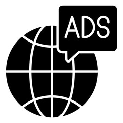 Creative design icon of global ads
