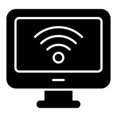 Perfect design icon of computer wifi 