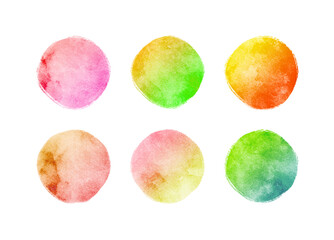 Watercolor vector circles; background for title and logo