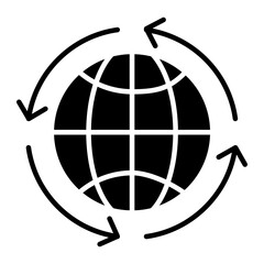 Modern design icon of global update 