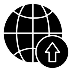A premium design icon of global upload 
