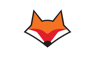 Creative fox Animal Modern Simple Design Concept logo set.