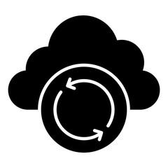 Unique design icon of cloud update