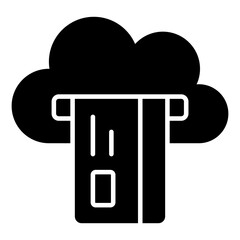 Cloud card payment icon, editable vector 