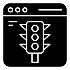 Filled design icon of mobile web traffic 