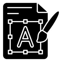 An editable design icon of designing file 