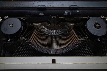 Manual typewriters are often referred to as hand typewriters, because they are driven by human hands which include pressing buttons, shifting the wheel