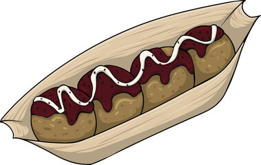 illustration of takoyaki