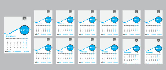 New Year Calendar 2023 Design Template
