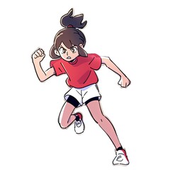 cartoon girl running - AI Generative Art