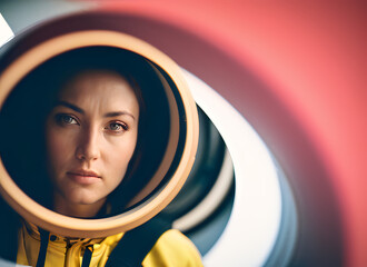 photography close up of a close up of a woman  - AI Generated