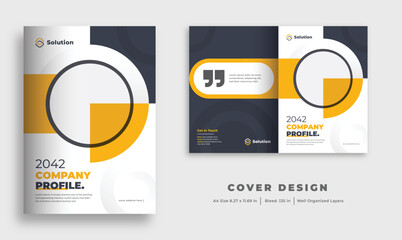 Brochure cover design, annual report, poster, flyer, Company or business profile brochure cover template layout in A4 size