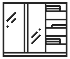 Closet line icon. Clothing storage. House furniture