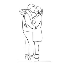 Obraz premium boy and girl kissing