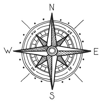 Compass Rose Sketches Images – Browse 1,621 Stock Photos, Vectors