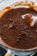 Chocolate fudge with peanut butter swirl