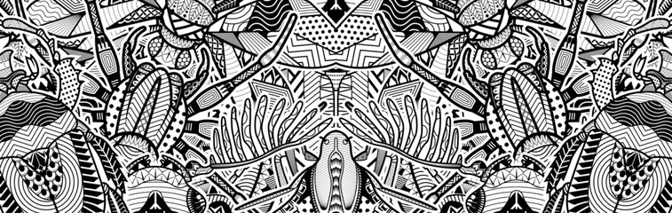 Abstract hand drawn Insect vintage sketch background.