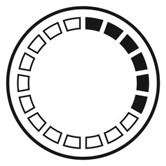 Round progress bar. Radial indicator interface element