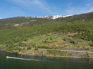 Fototapeta premium Flam am Aurlandsfjord in Norwegen