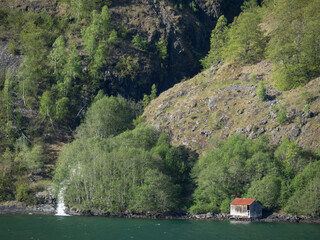 Fototapeta premium Flam am Aurlandsfjord in Norwegen