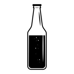 Beer Glass bottle icon. Beer and pub symbol vector illustration.